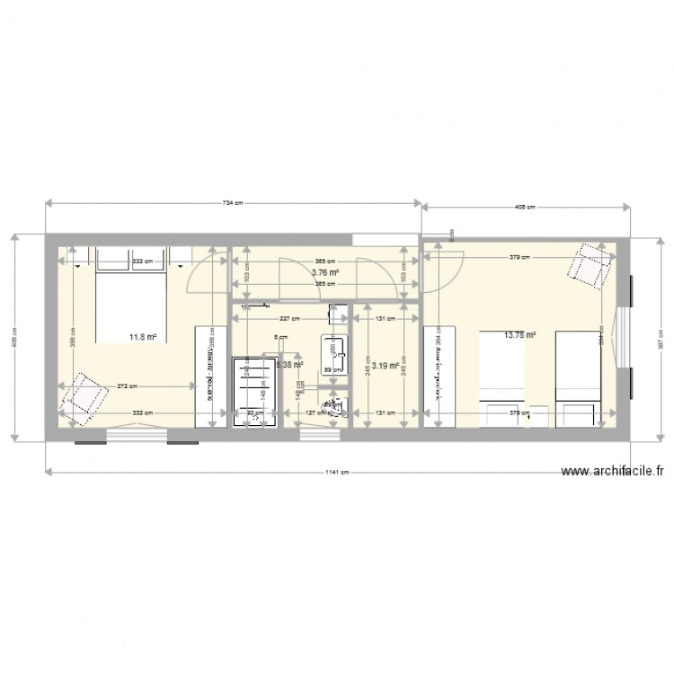 chambre Candice Suzon et SDD 4. Plan de 0 pièce et 0 m2