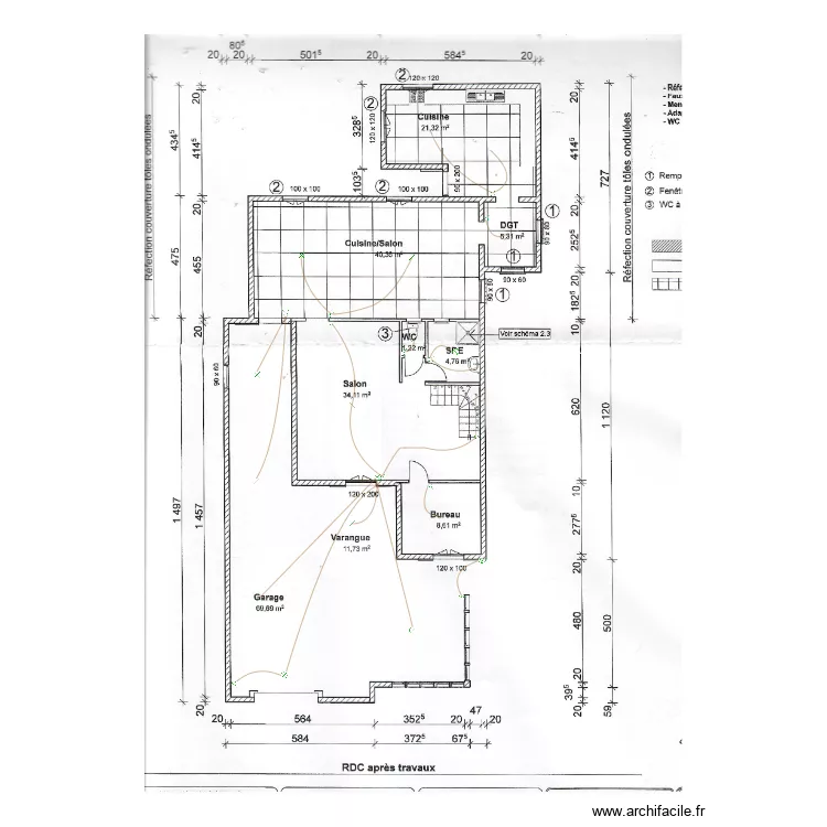 CHASSAN rdc. Plan de 