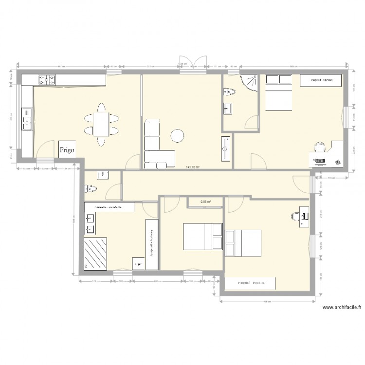 MAISON ETAT ACTUEL 2. Plan de 0 pièce et 0 m2