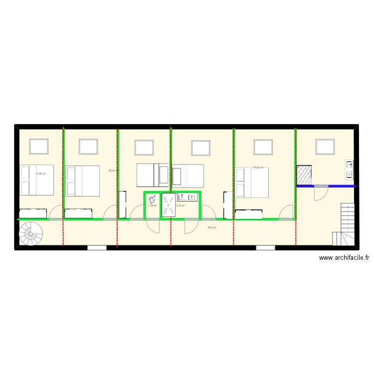 sache etage grange. Plan de 0 pièce et 0 m2