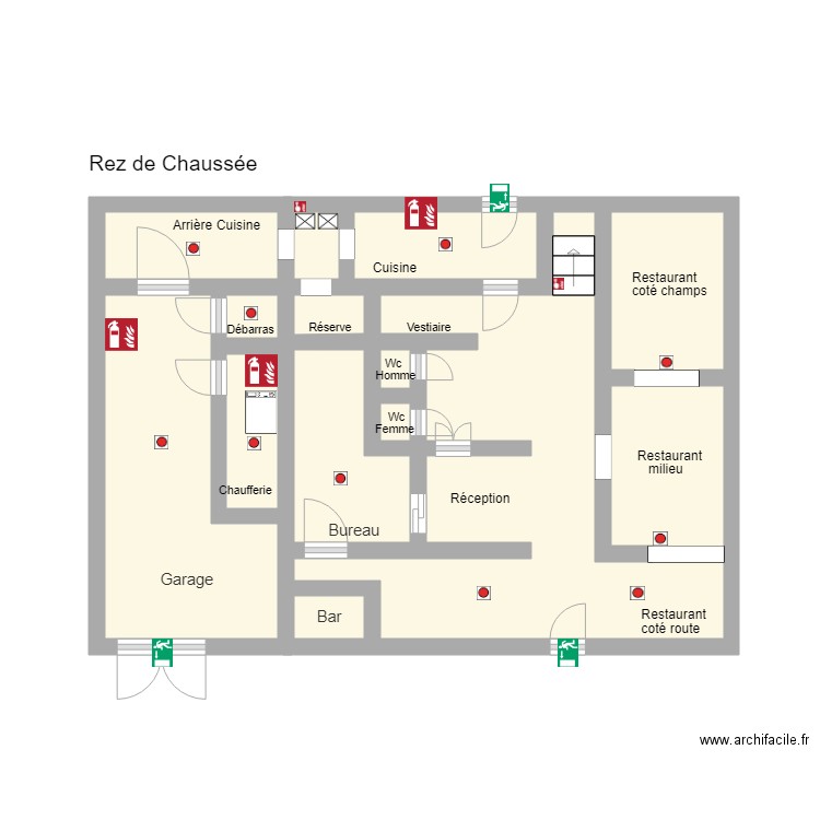 détection incendie Serge. Plan de 0 pièce et 0 m2