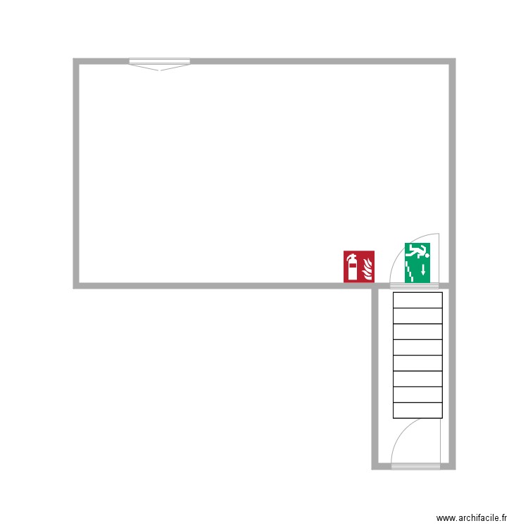 plan truie qui file. Plan de 4 pièces et 44 m2