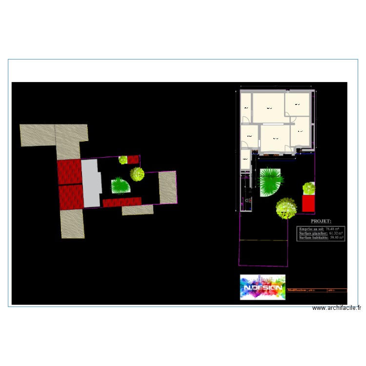 isa. Plan de 0 pièce et 0 m2