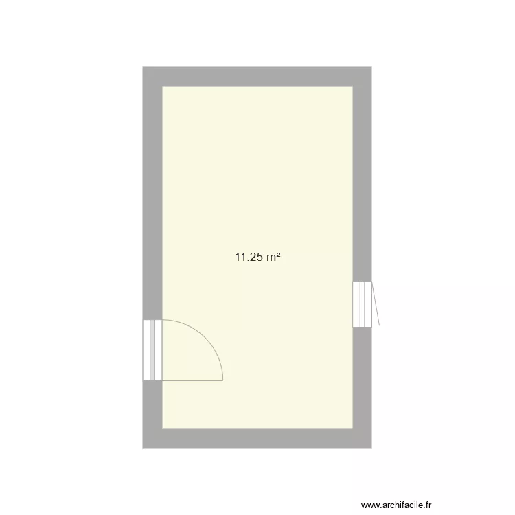 Dressing sous comble. Plan de 