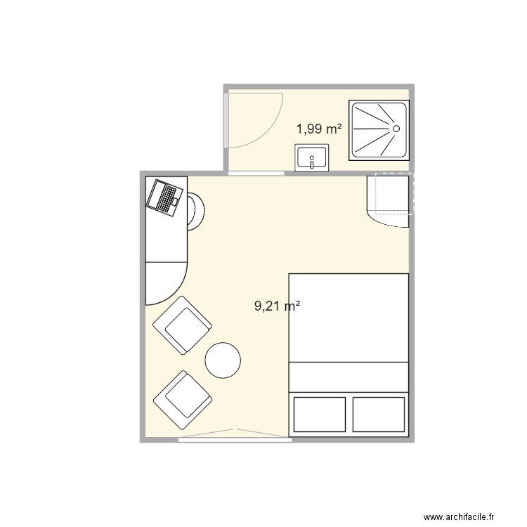 Guest room. Plan de 0 pièce et 0 m2