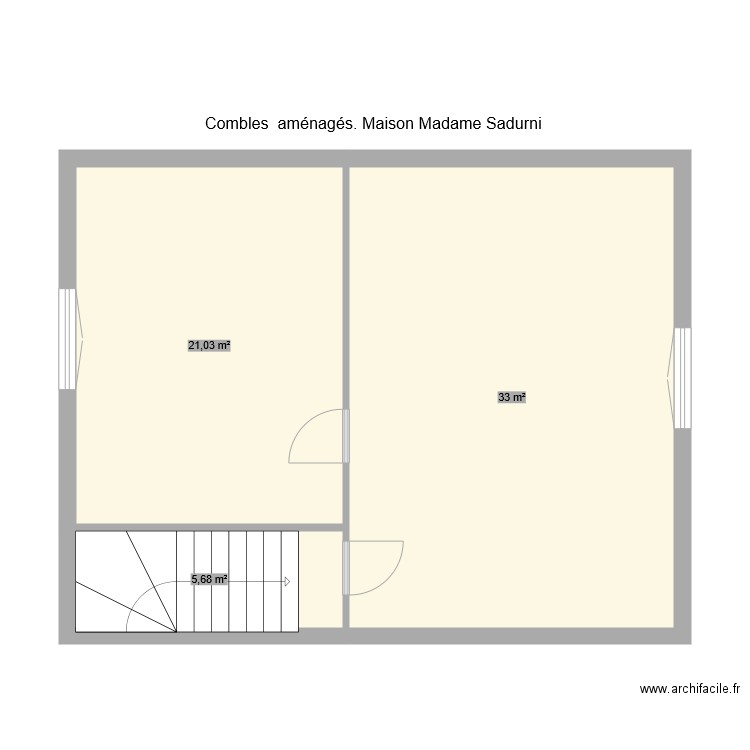 combles aménagés SADURNI. Plan de 0 pièce et 0 m2