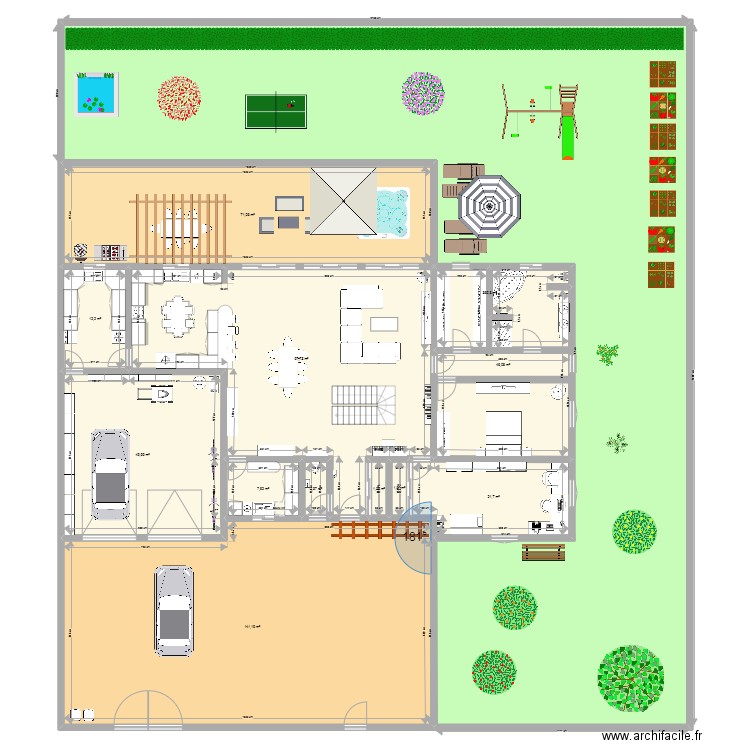 PLAN AC 35. Plan de 19 pièces et 895 m2