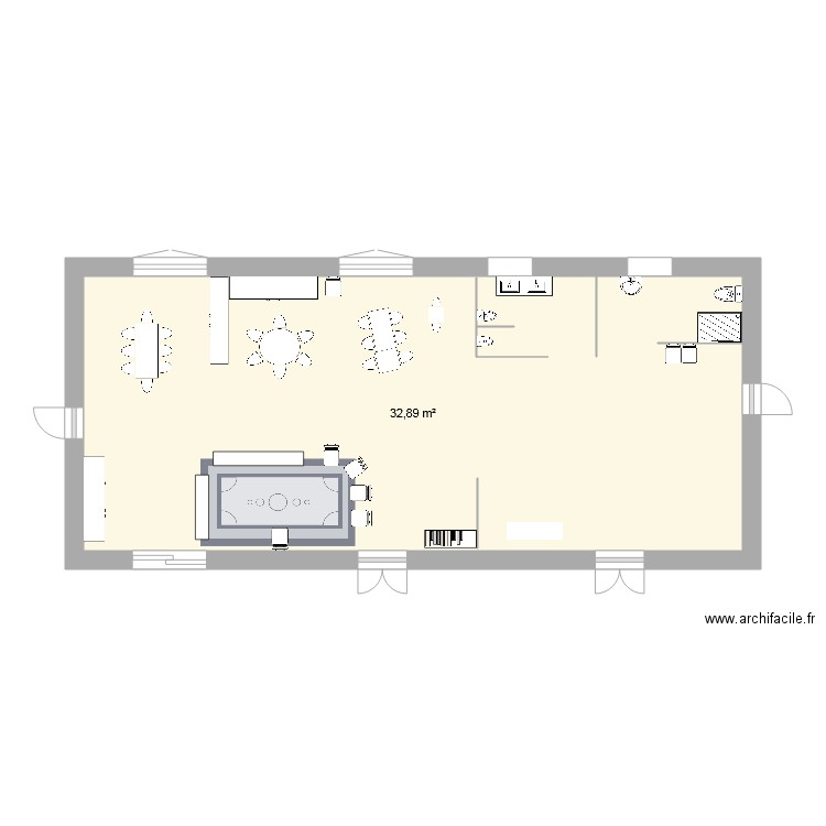classe. Plan de 0 pièce et 0 m2