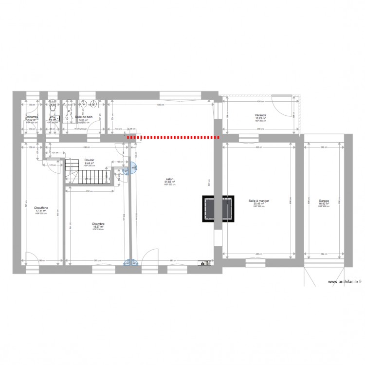 Asnieres sous bois Gros oeuvre V1. Plan de 0 pièce et 0 m2