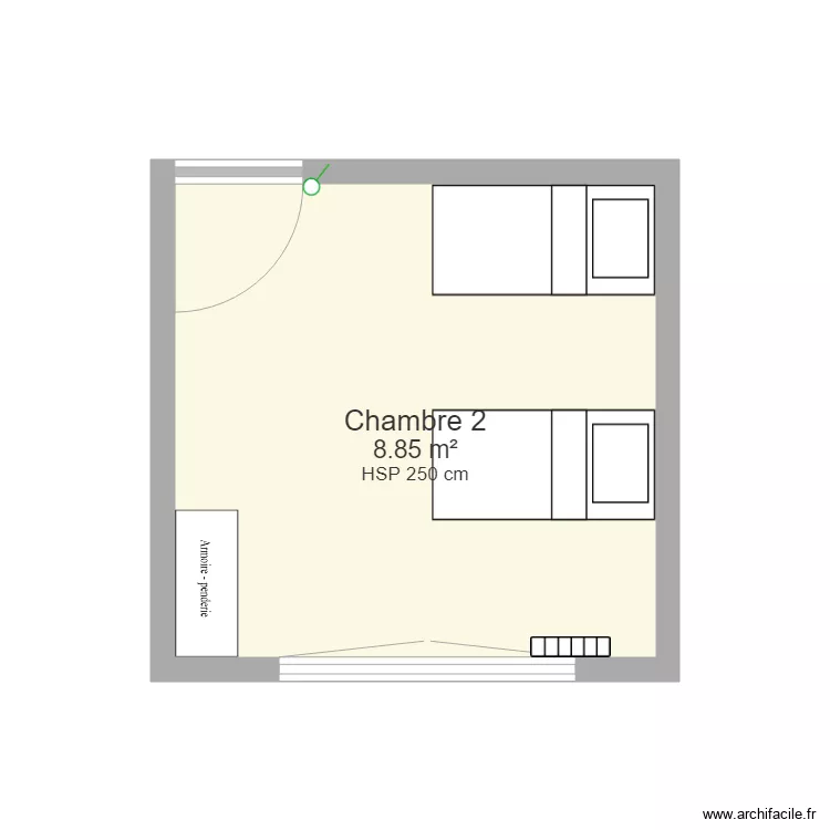 Chambre 2. Plan de 