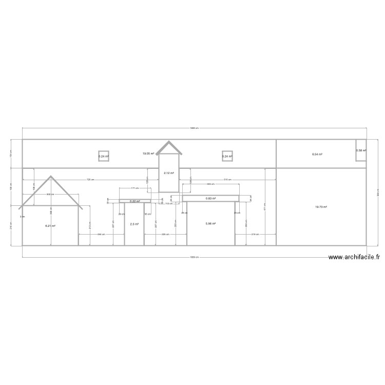 Dépendance face ouest modifiée. Plan de 0 pièce et 0 m2