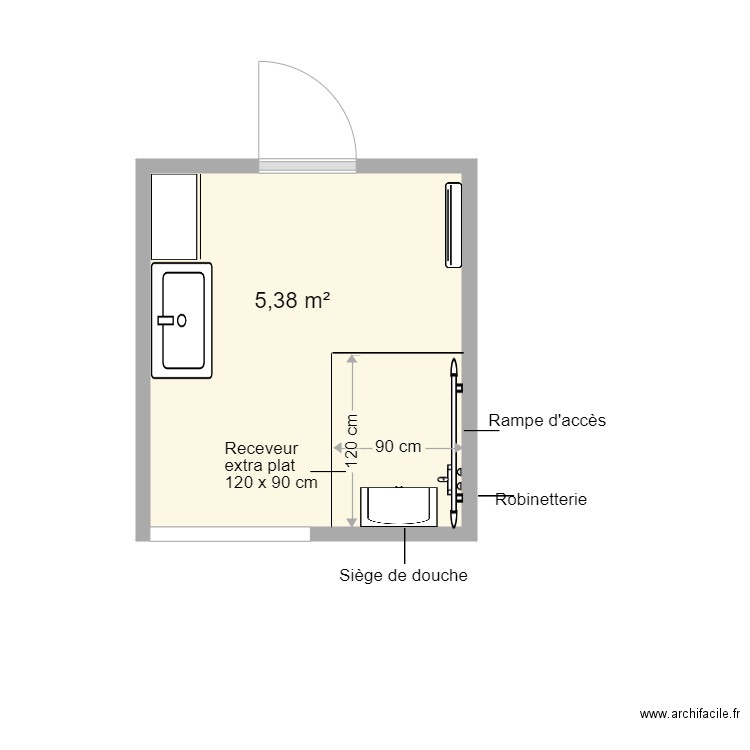 Guissard SDB projet. Plan de 0 pièce et 0 m2