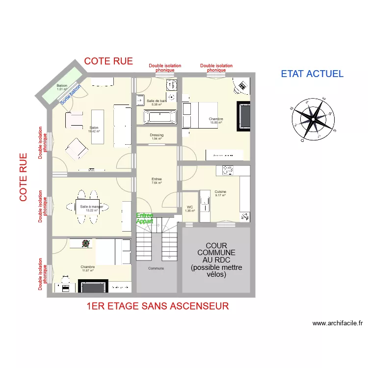 ERRARD POINCARE. Plan de 