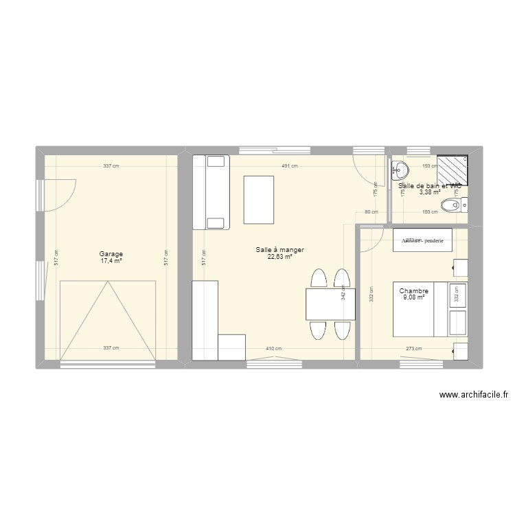 grange. Plan de 0 pièce et 0 m2