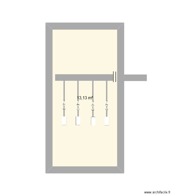 Aubenas Cuve. Plan de 1 pièce et 13 m2