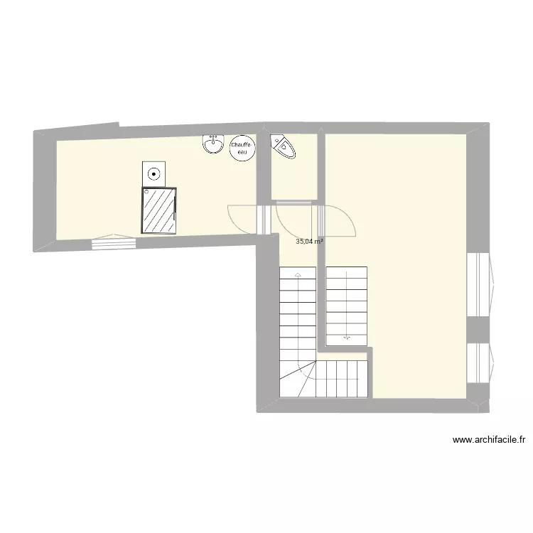 Julie salle de bain. Plan de 