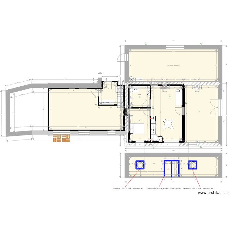 Petit  AULNAY AMENAGEMENT Coupe Fenêtre. Plan de 0 pièce et 0 m2