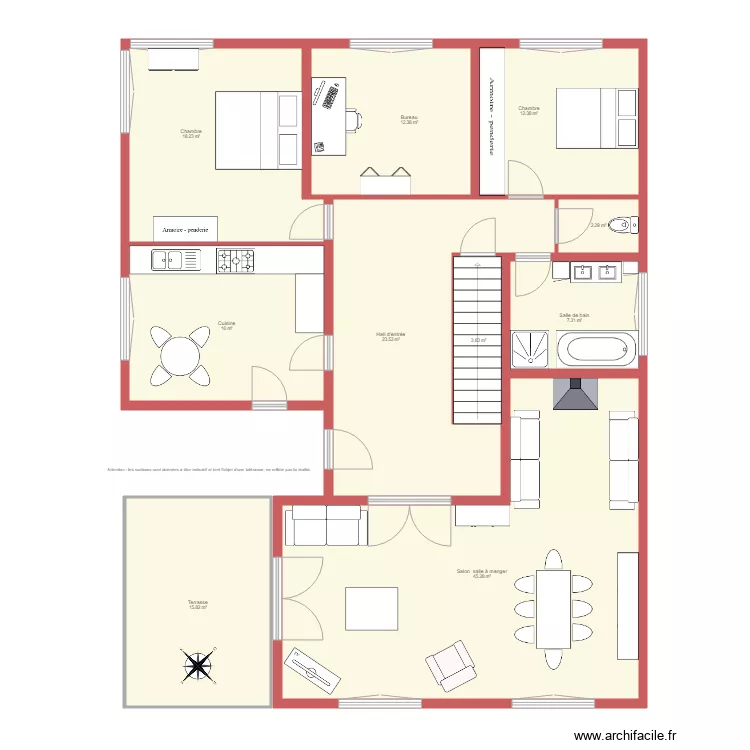BI 1364 RUFF rdc NC. Plan de 