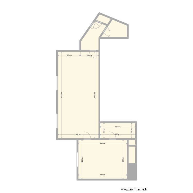 Faudemay. Plan de 8 pièces et 40 m2