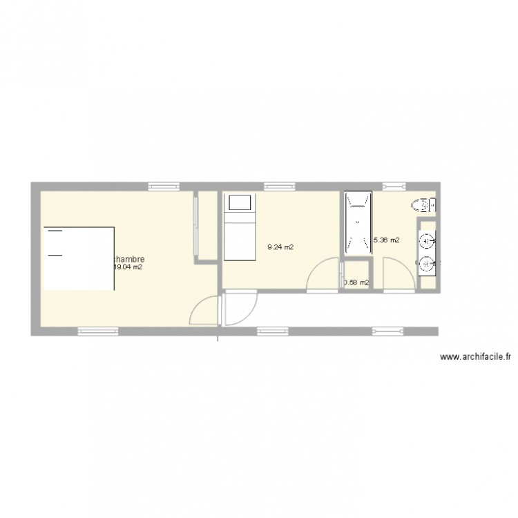 maison avant réno . Plan de 0 pièce et 0 m2