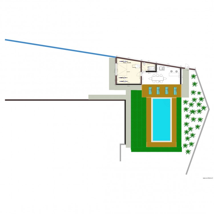 pool house piscine nico4. Plan de 0 pièce et 0 m2