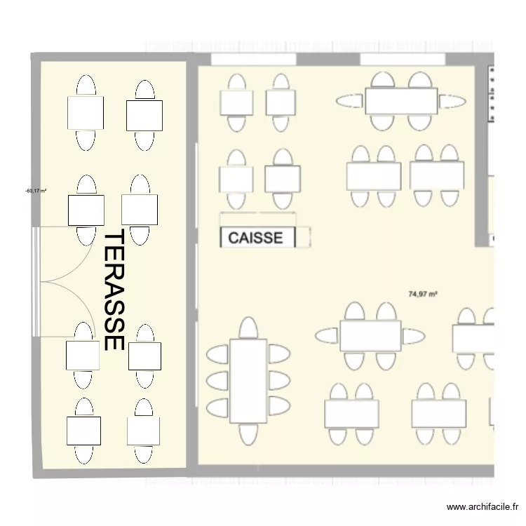 TERASSE BISTRO DE LA MAIRIE. Plan de 