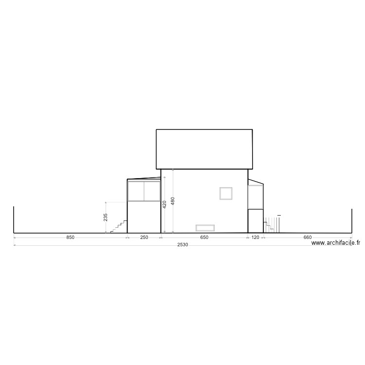 Coupe Avant Travaux 2. Plan de 0 pièce et 0 m2