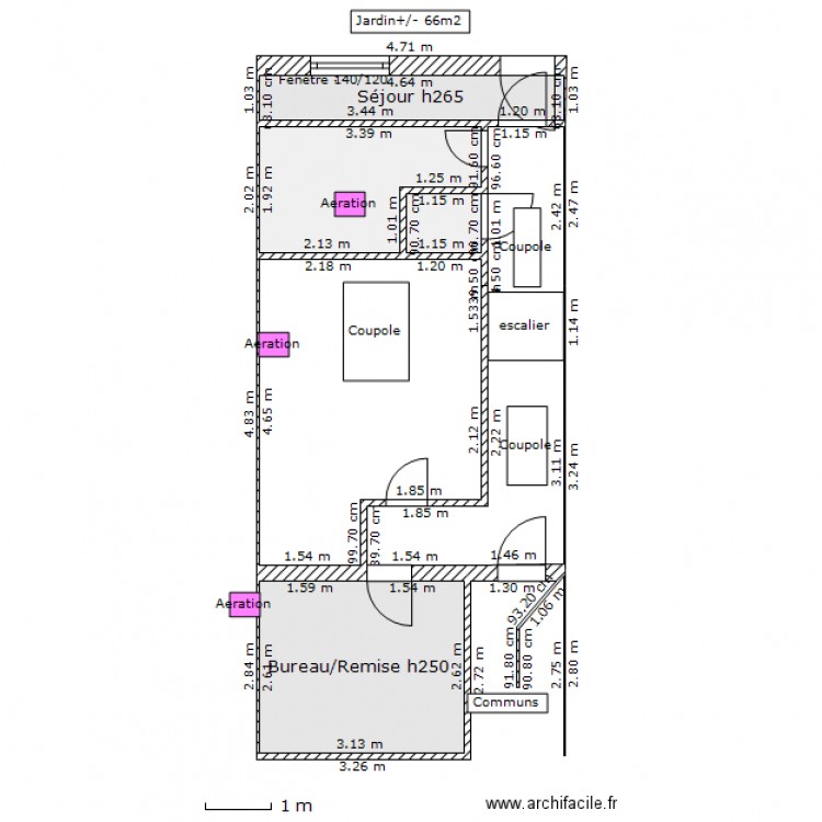 Séjour entresol. Plan de 0 pièce et 0 m2