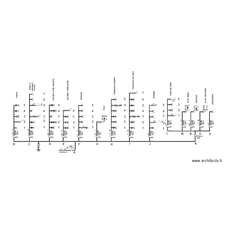 plan unifilaire val fred. Plan de 0 pièce et 0 m2