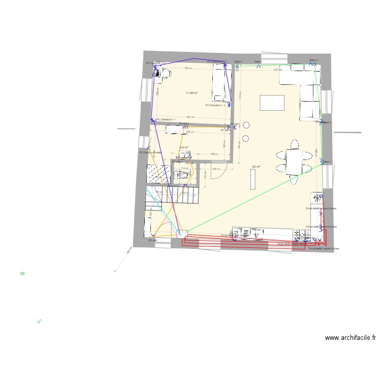 PLAN RDC 4ème VOLET Prises Nov 2022. Plan de 0 pièce et 0 m2