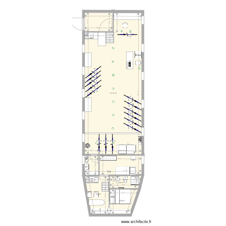 Plans Péniche. Plan de 0 pièce et 0 m2