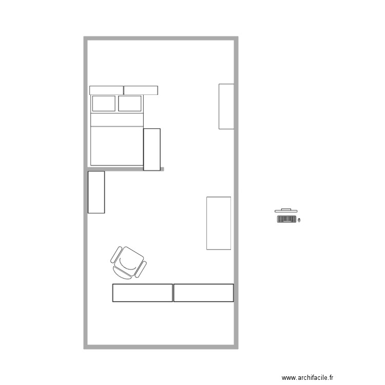 projet chambre Léa essais 2. Plan de 0 pièce et 0 m2