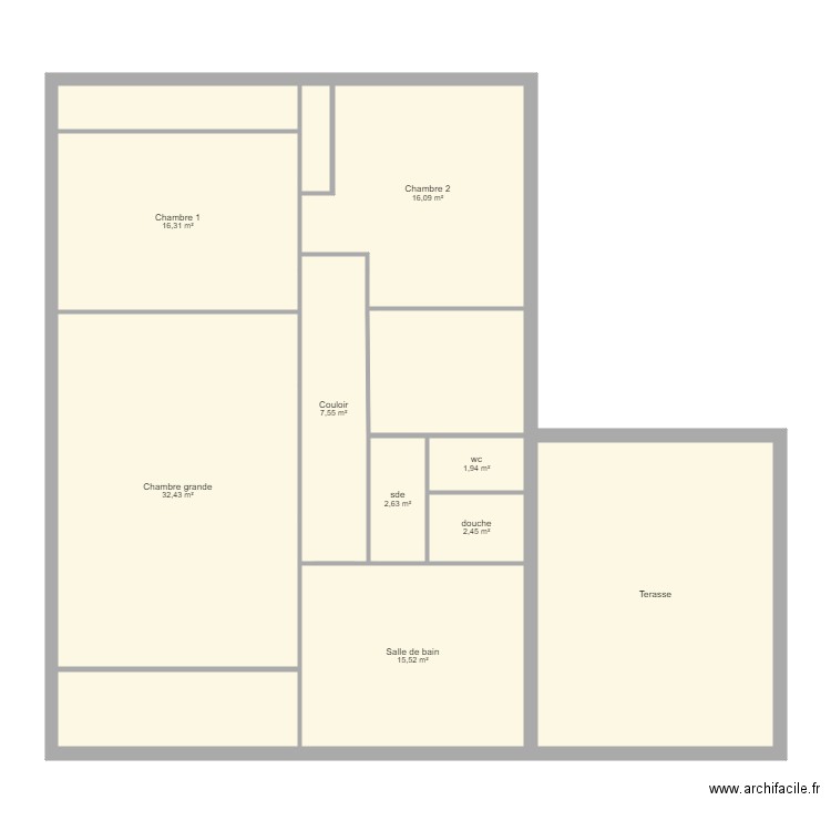 test B. Plan de 0 pièce et 0 m2