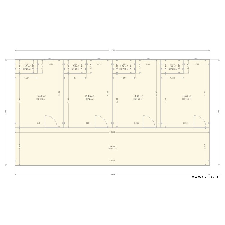 PLAN TONKAR GAOUA. Plan de 9 pièces et 89 m2