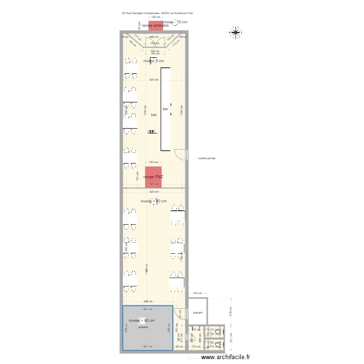 arcade roche sur yon. Plan de 7 pièces et 145 m2