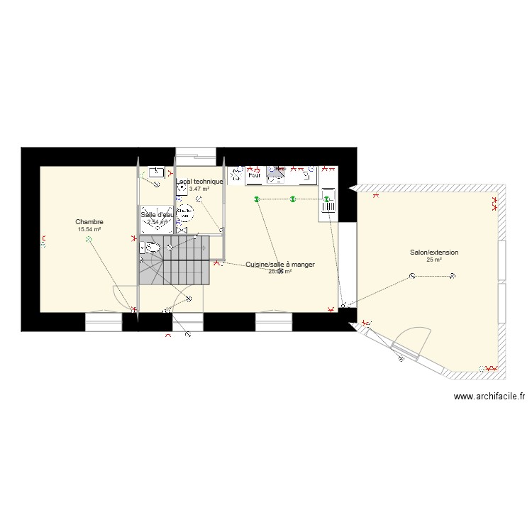 Quimperle electricité. Plan de 0 pièce et 0 m2