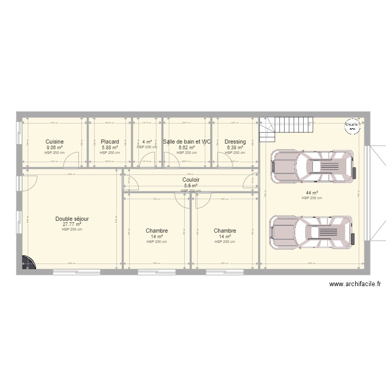 145m2 DPv2. Plan de 31 pièces et 464 m2