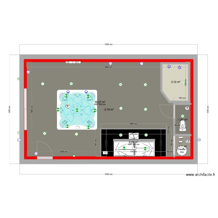 romain. Plan de 6 pièces et 112 m2