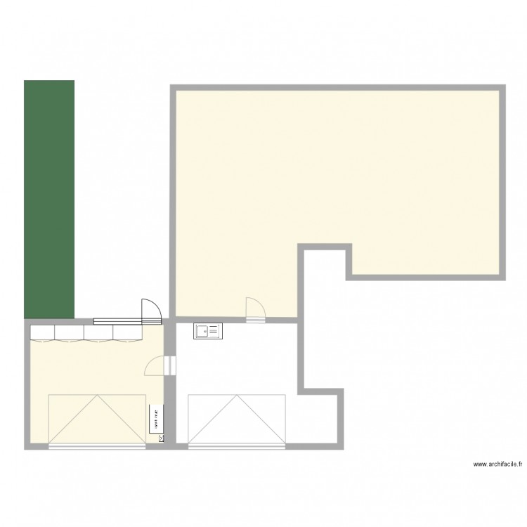 plan maison avec extension garage v0. Plan de 0 pièce et 0 m2