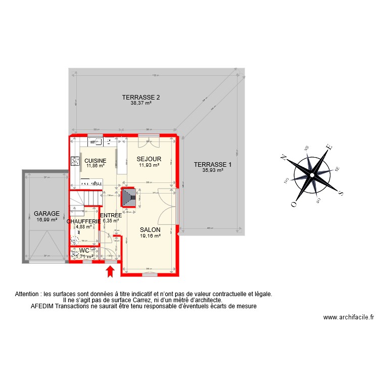 BI 7174 RDC. Plan de 0 pièce et 0 m2