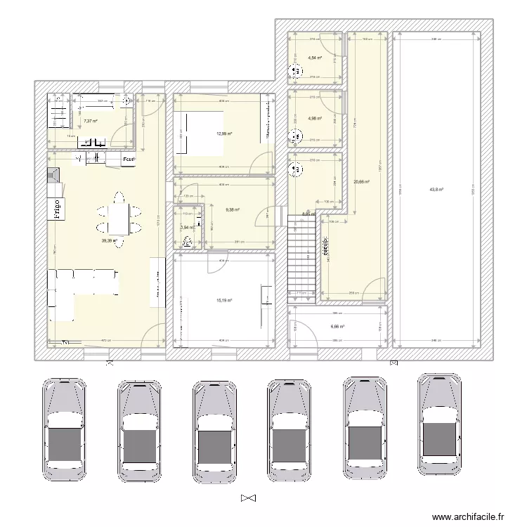 Henriville test accessibilit&eacute; &eacute;tage V1. Plan de 