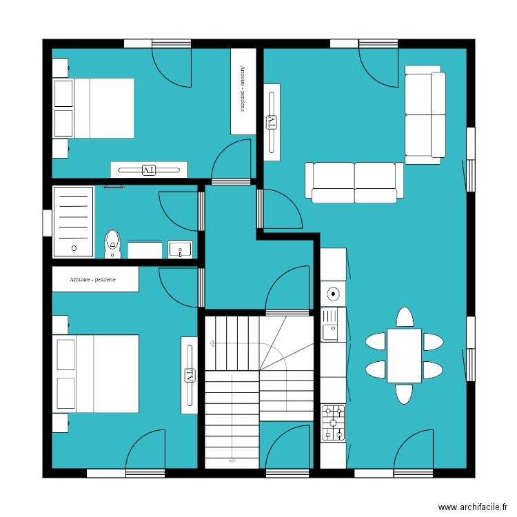 Details meubles. Plan de 0 pièce et 0 m2