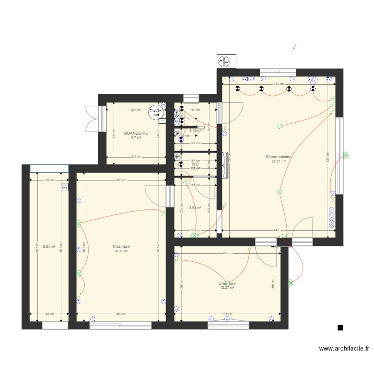 plan élec peron. Plan de 0 pièce et 0 m2