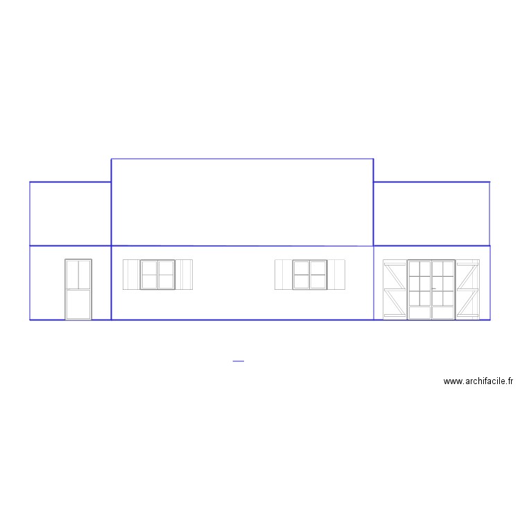 façade projeté. Plan de 0 pièce et 0 m2