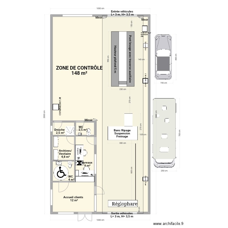 CCT VL Type bâtiment 20x10. Plan de 6 pièces et 184 m2