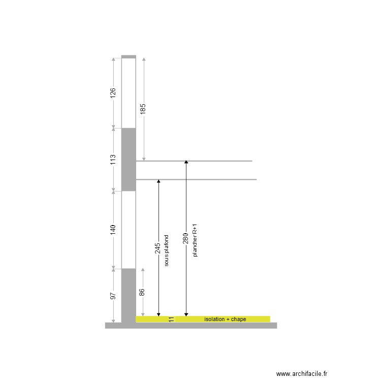 coupe grange. Plan de 0 pièce et 0 m2
