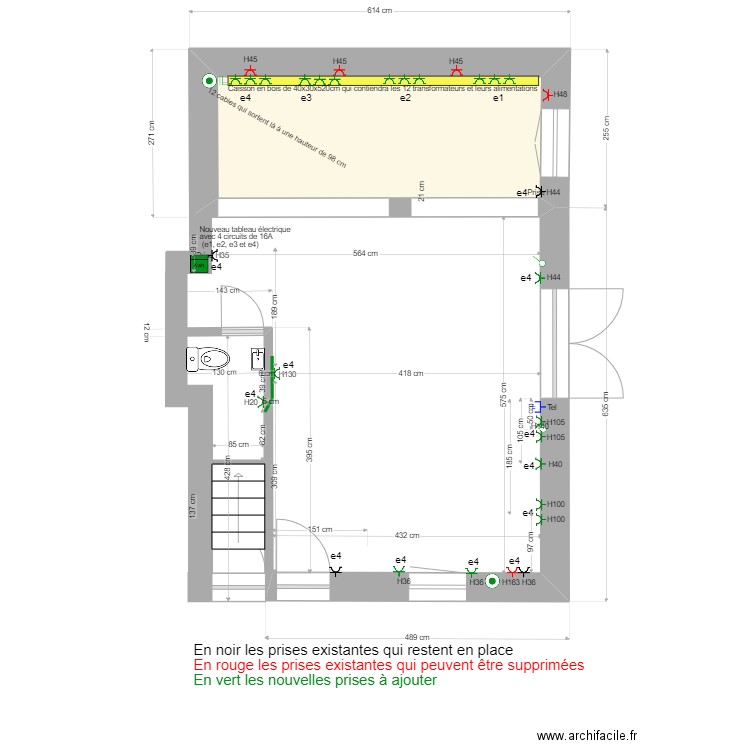 Prises électriques. Plan de 0 pièce et 0 m2