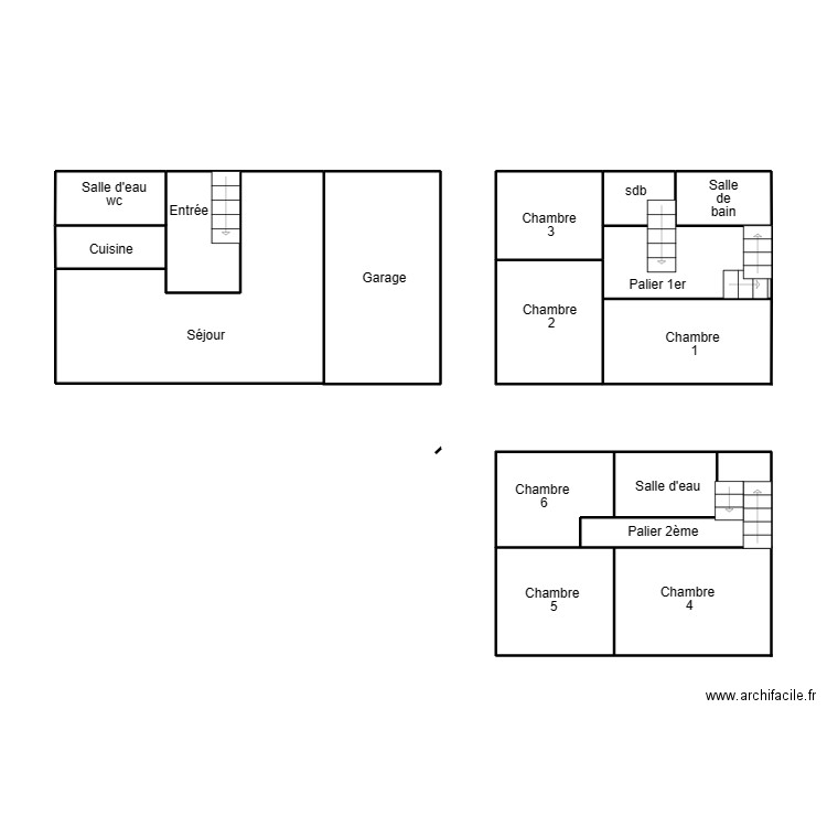 QUIMPER BELLEIL. Plan de 7 pièces et 25 m2