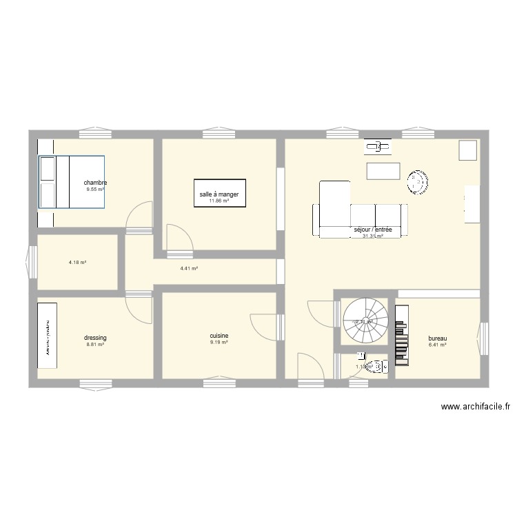 maison. Plan de 0 pièce et 0 m2