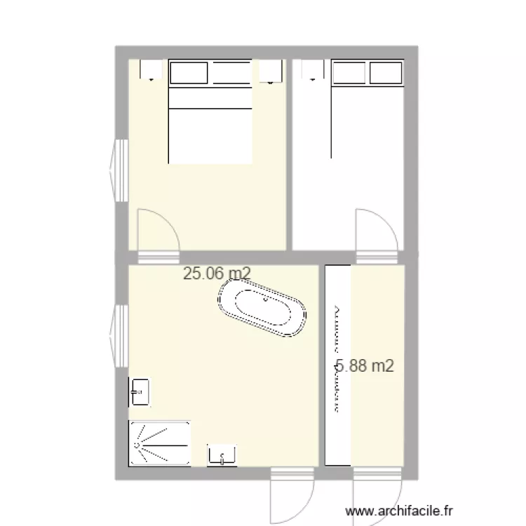 Bellecour Chambres Fond Plan D. Plan de 